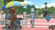 Toile et pinceaux mon ami robot avec animation